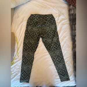 Balance Athletica Black and Green Patterned Leggings